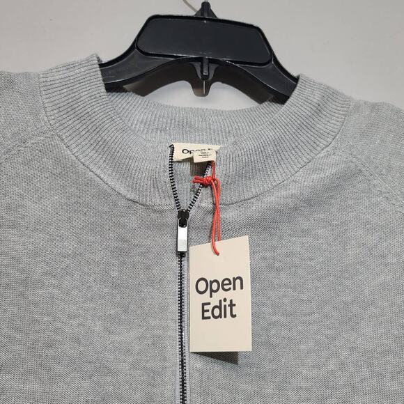 Open Edit Viscose Quarter Zip Sweater Pullover - Picture 4 of 4